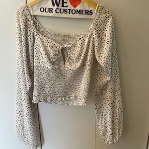 House of sienna long sleeve crop top